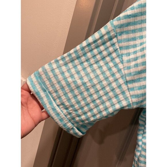 Blumin Blue & White Waffle Knit Top – XL - Picture 3 of 7